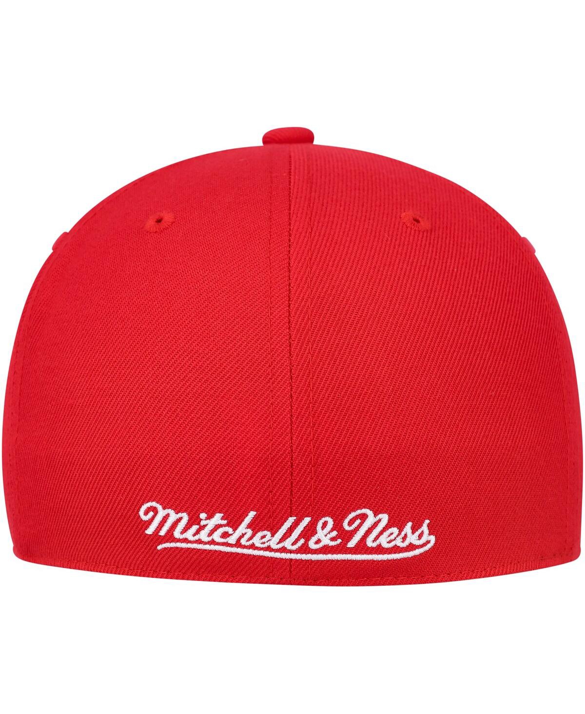 Shop Mitchell & Ness Men's  Red Chicago Bulls Hardwood Classics Mvp Team Ground 2.0 Fitted Hat