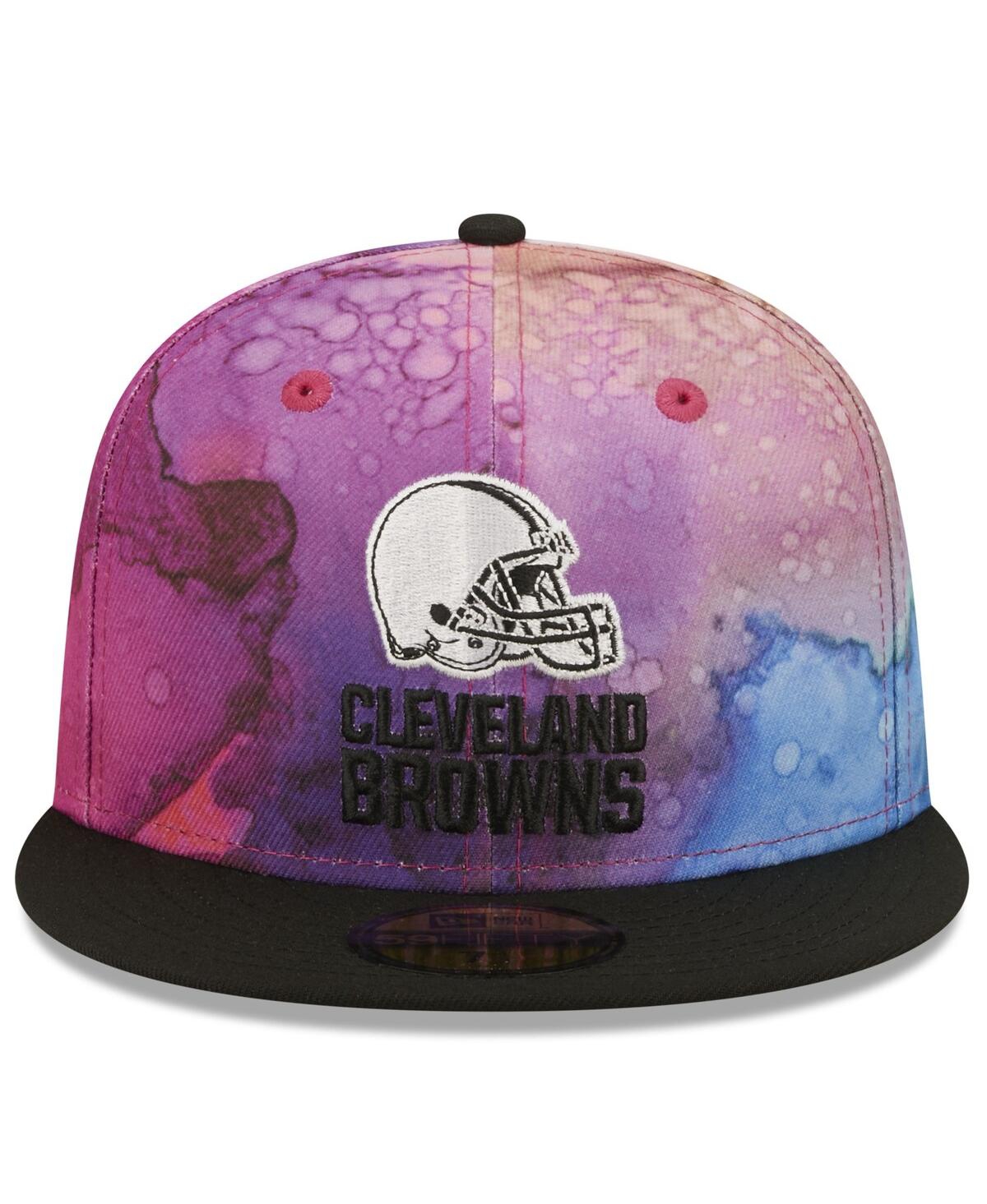 Shop New Era Men's  Pink, Black Cleveland Browns 2022 Nfl Crucial Catch 59fifty Fitted Hat In Pink,black