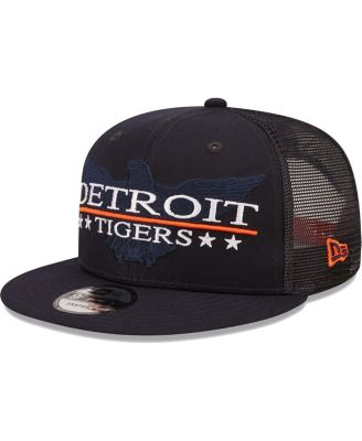 Men's Navy, Black Detroit Tigers Patriot Trucker 9FIFTY Snapback Hat