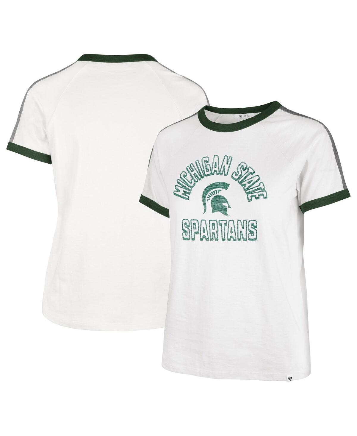 47 Brand Women's ' White Michigan State Spartans Sweet Heat Peyton T-shirt