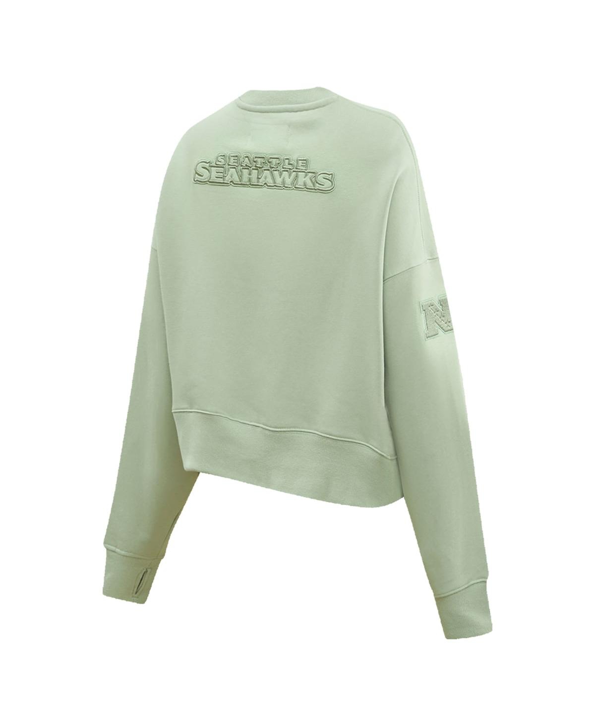 Shop Pro Standard Women's  Green Seattle Seahawks Neutral Pullover Sweatshirt
