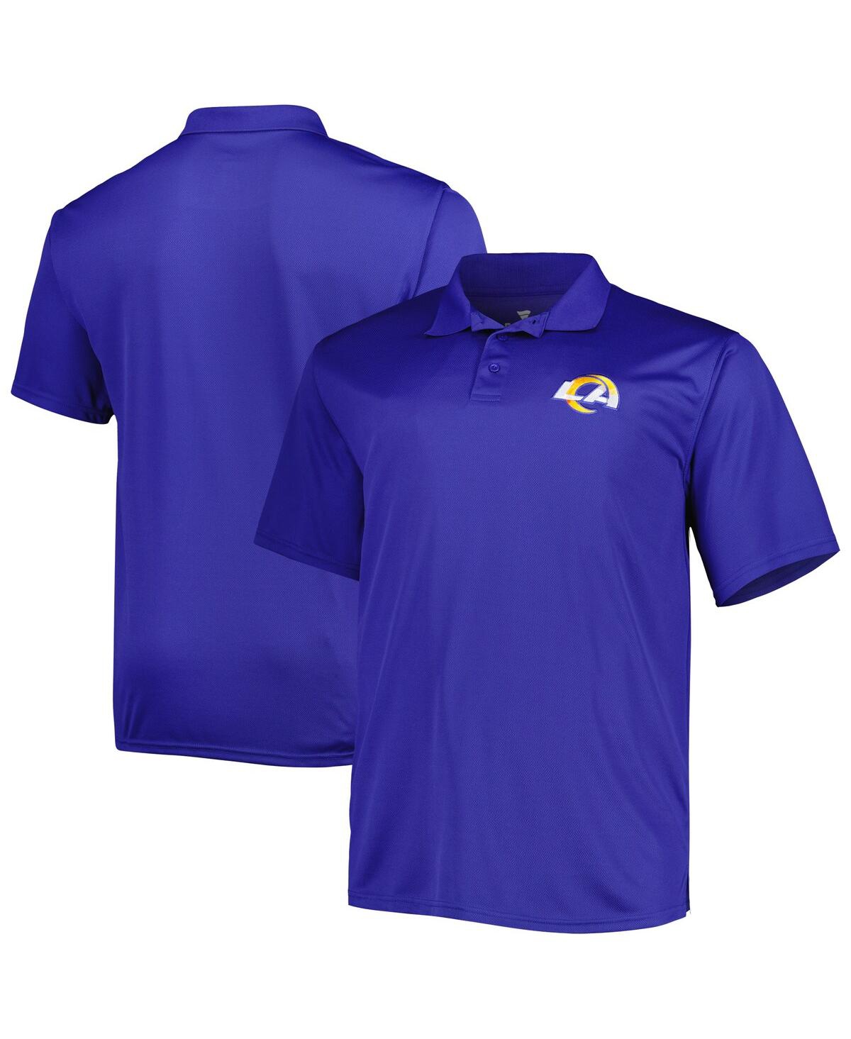 Shop Fanatics Men's Royal Los Angeles Rams Big And Tall Birdseye Polo Shirt