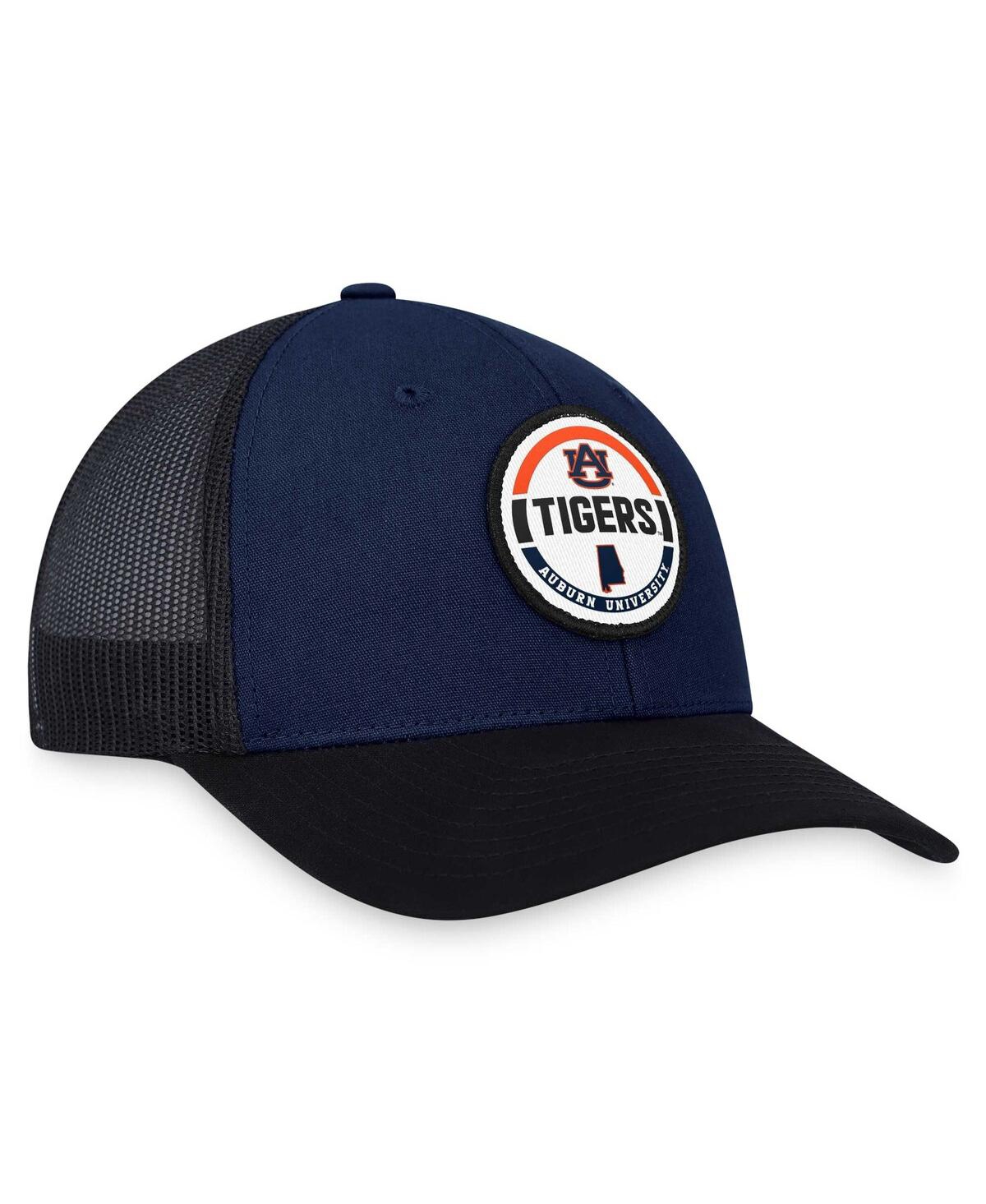 Top Of The World Navy Auburn Tigers Trey Trucker Adjustable Hat In Navy