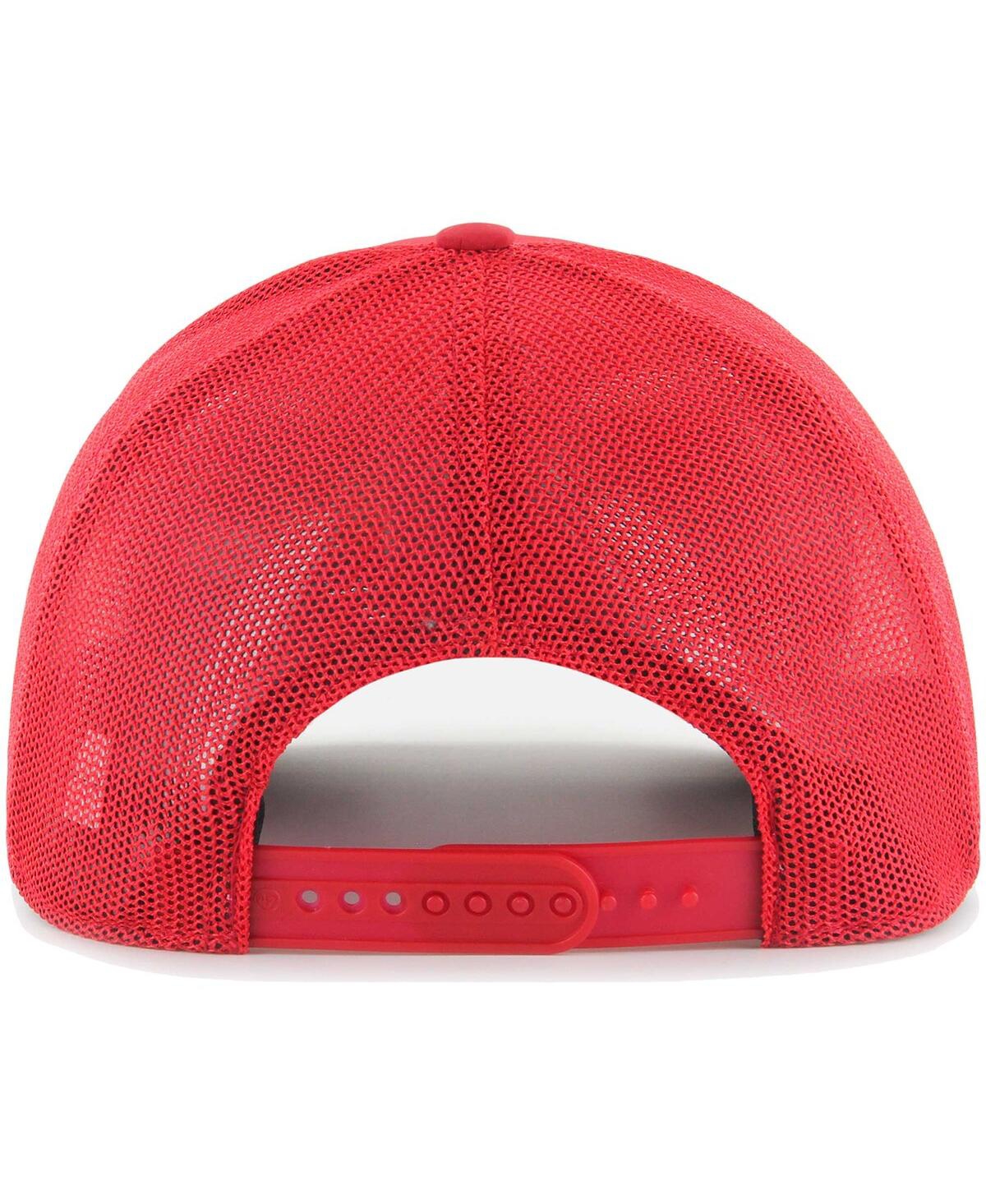 Shop 47 Brand Men's ' Red Los Angeles Angels Rangefinder Brrr Trucker Adjustable Hat