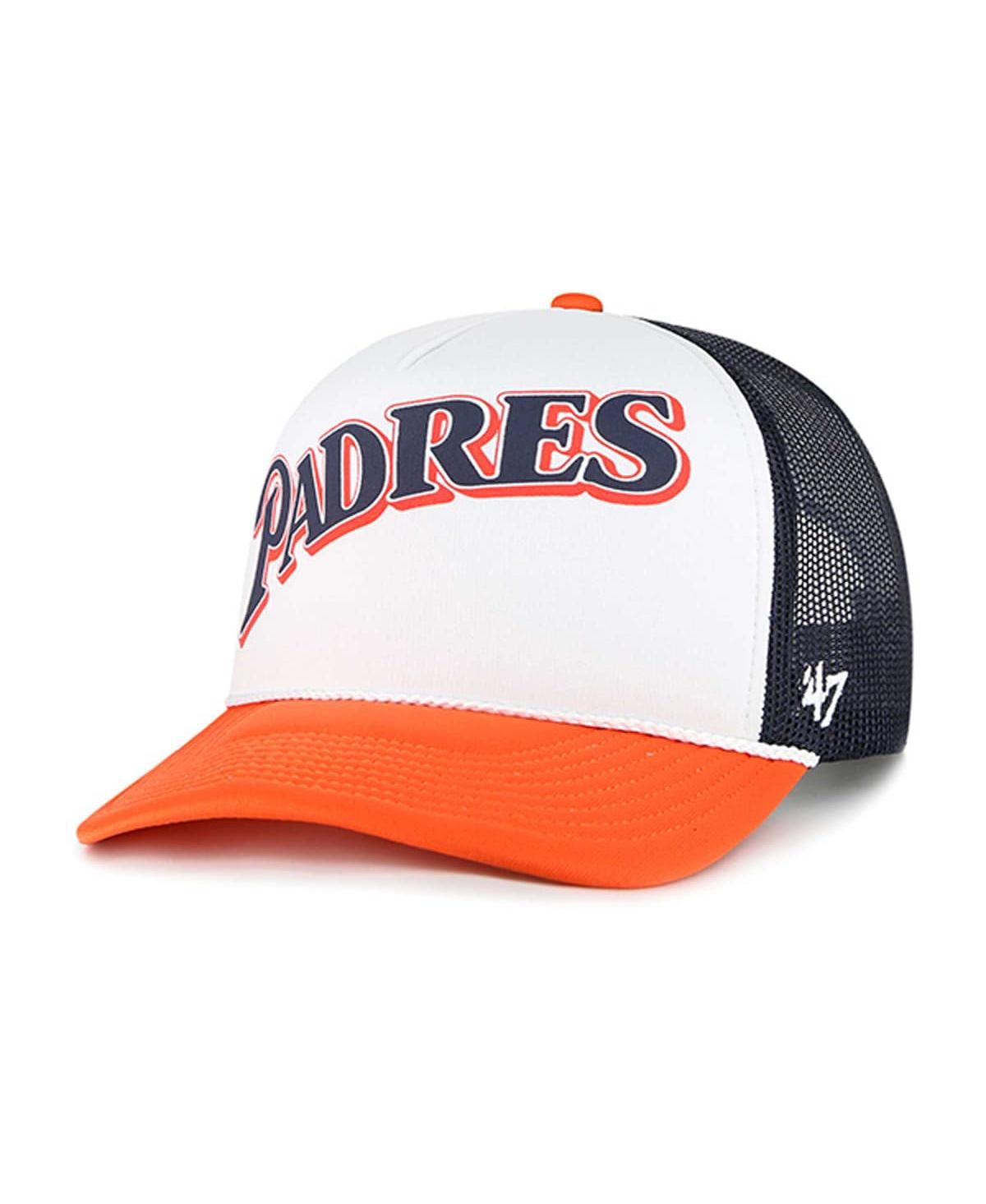 Men's '47 BrandSan Diego Padres Foam Front Script Trucker Snapback Hat - White