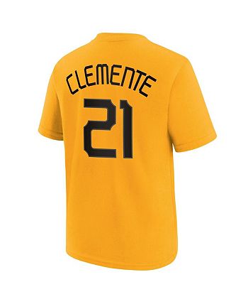 Nike Big Boys Roberto Clemente Black Pittsburgh Pirates Cooperstown  Collection Player Name and Number T-shirt - Macy's