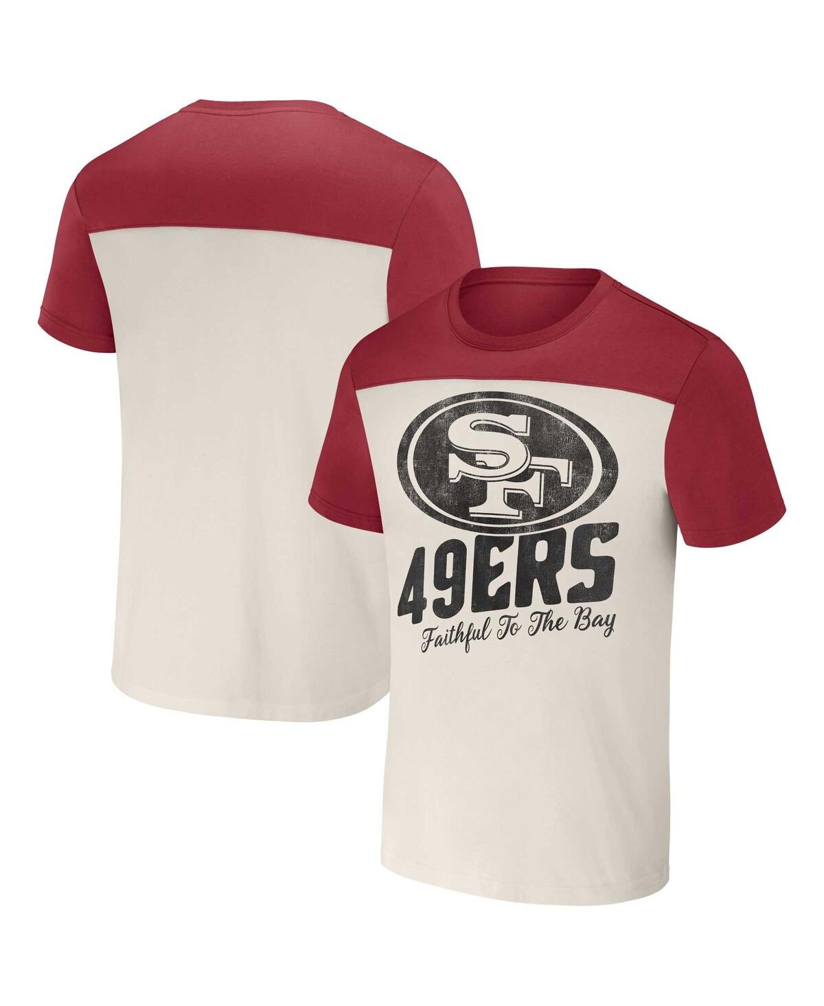 Fanatics Men's Nfl X Darius Rucker Collection By  Cream San Francisco 49ers Colorblocked T-shirt In Cream