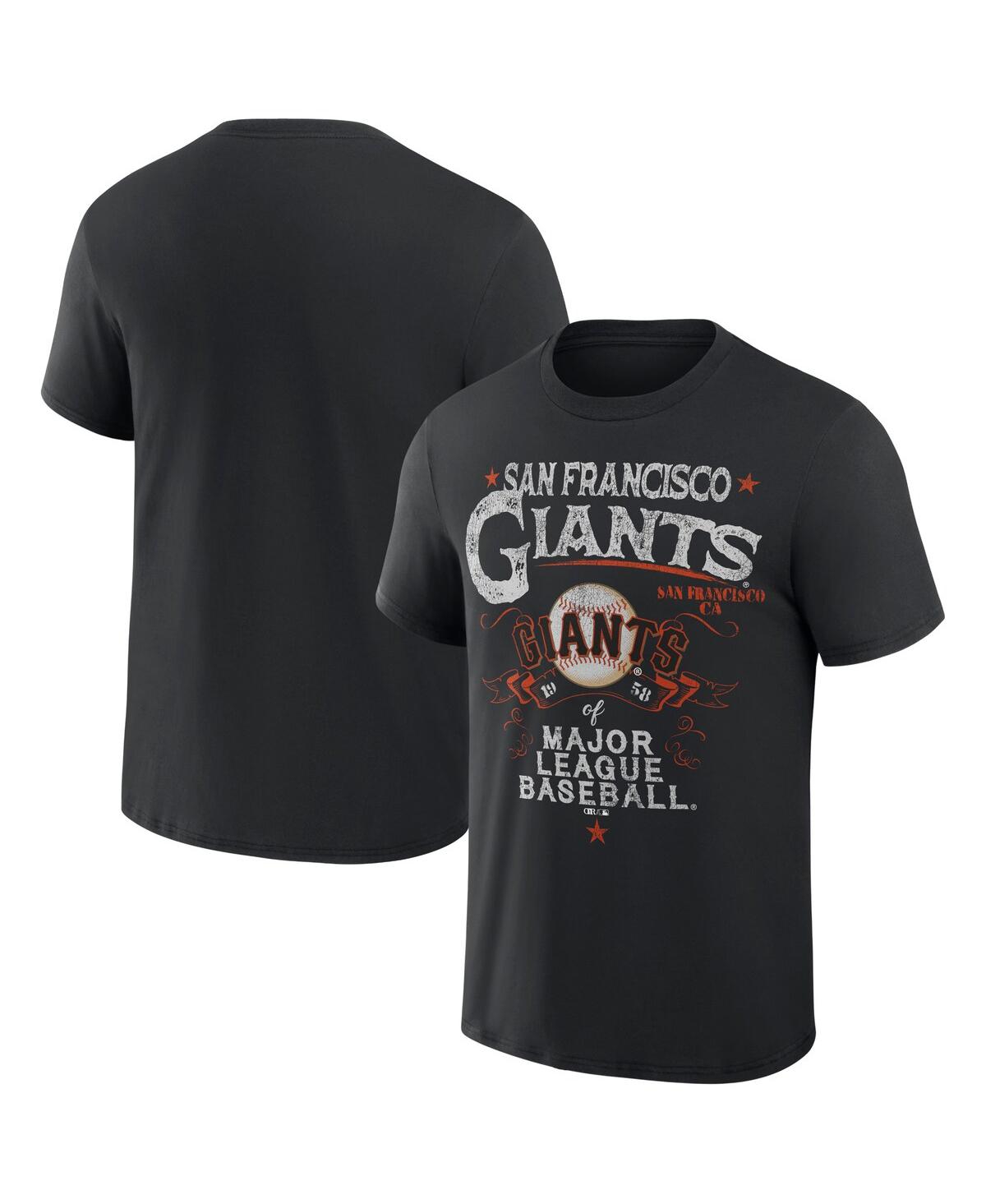 Fanatics Men's Darius Rucker Collection By  Black San Francisco Giants Beach Splatter T-shirt