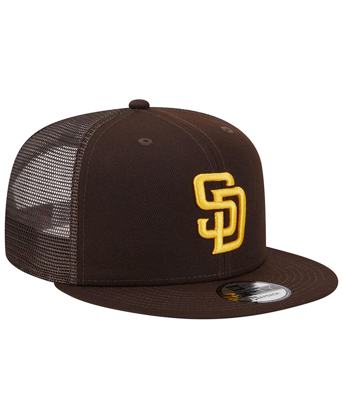 Men's New Era Brown San Diego Padres Team Color Trucker 9FIFTY Snapback Hat