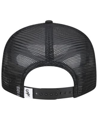 Men's Black Chicago White Sox Team Color Trucker 9FIFTY Snapback Hat