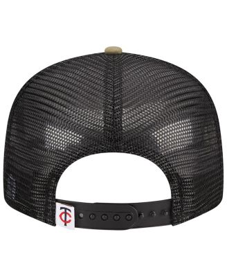 Men's Camo Minnesota Twins Woodland Camo Trucker 9FIFTY Snapback Hat