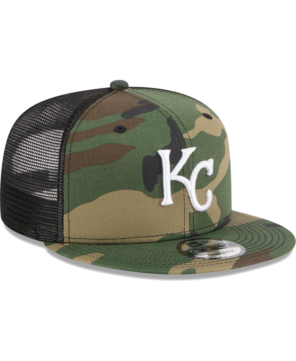 New Era Men's  Camo Kansas City Royals Woodland Camo Trucker 9fifty Snapback Hat In Camo