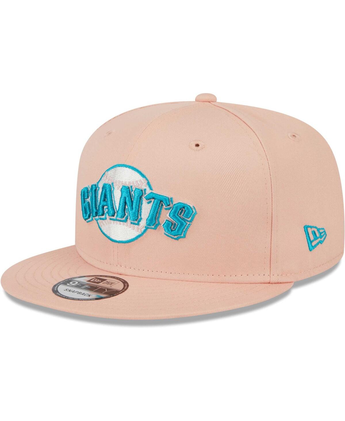 Shop New Era Men's  Pink San Francisco Giants Sky Aqua Undervisor 9fifty Snapback Hat