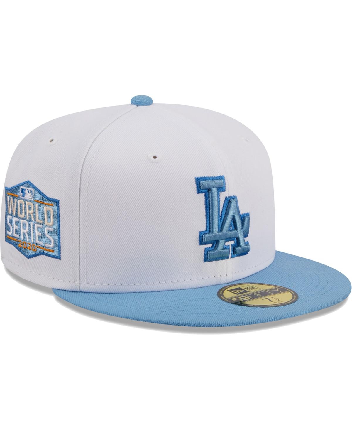 New Era Men's  White Los Angeles Dodgers Sky 59fifty Fitted Hat