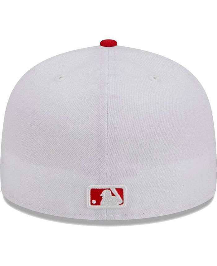 New Era Men's White, Red Los Angeles Dodgers Optic 59FIFTY Fitted Hat ...