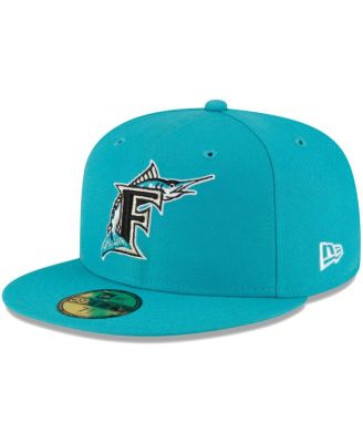 Men's Teal Florida Marlins Cooperstown Collection Turn Back The Clock 59FIFTY Fitted Hat