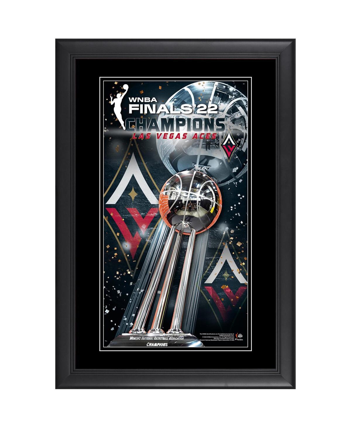 Fanatics Authentic Las Vegas Aces 2022 Wnba Finals Champions 10'' X 18'' Framed Collage In Multi
