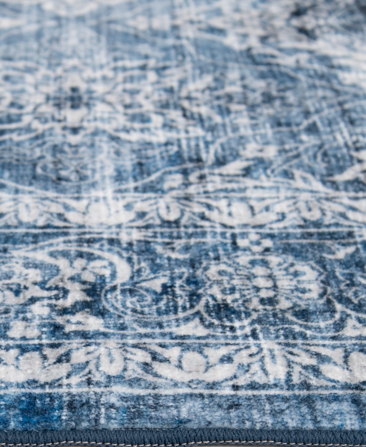 Km Home Revitalize Washable Victoria Area Rug - Gray