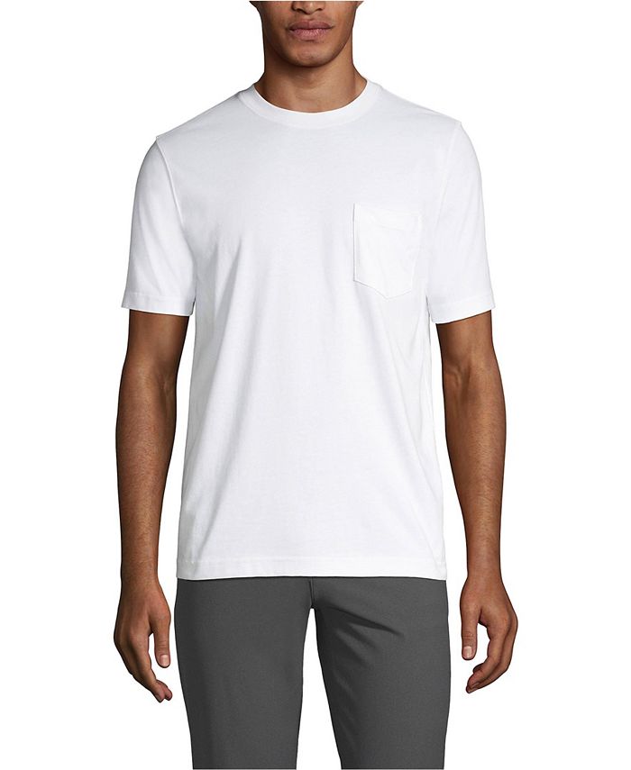 Lands' End Men's Tall Super-T Short Sleeve T-Shirt with Pocket - Macy's