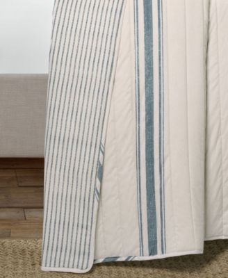 Farmhouse Stripe Reversible Cotton 3-Piece Quilt Set, King