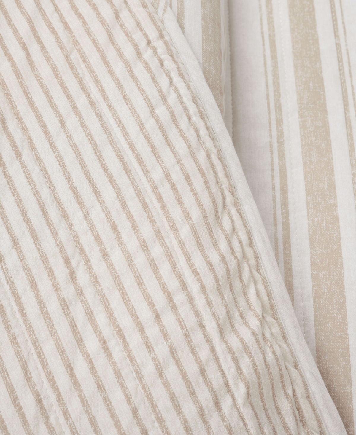 Lush Decor Farmhouse Stripe Reversible Cotton 2-Piece Quilt, Xl