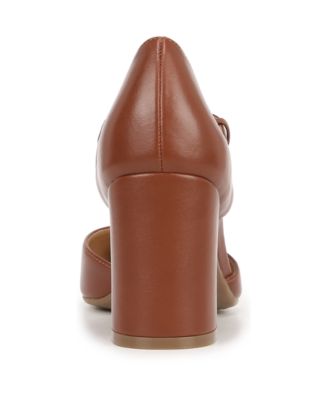 Women's Pixie Mary Jane Pointed Toe Block Heel Pumps