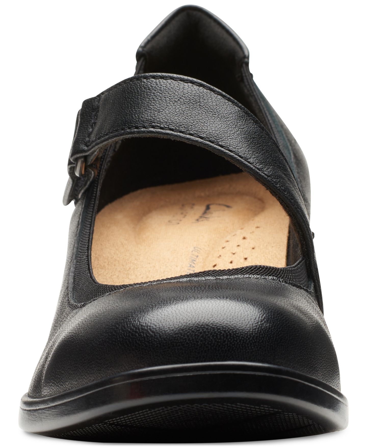 Женские туфли Clarks Emily Mabel Asymmetric Mary Jane, цвет: Чёрный кожаный — фото 3