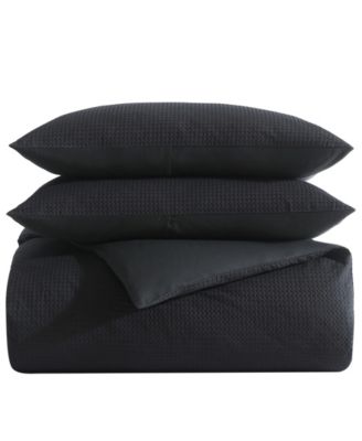 Waffle Pique Cotton 3 Piece Comforter Set, King