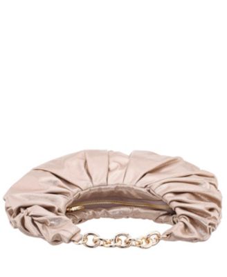 Ruched Metallic Hobo