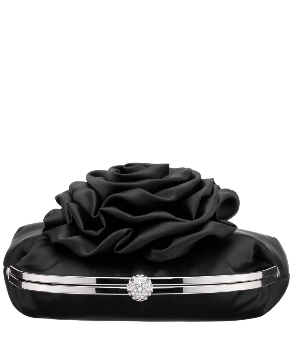 Nina Flower Embellished Frame Crossbody Clutch