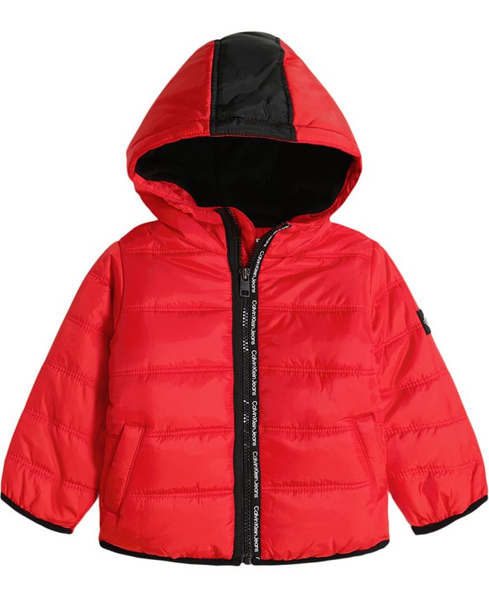 Calvin klein best sale red bubble jacket