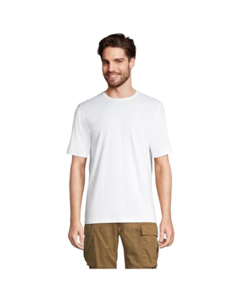 Мужская футболка Lands' End Short Sleeve Cotton Supima, цвет: Ягодный