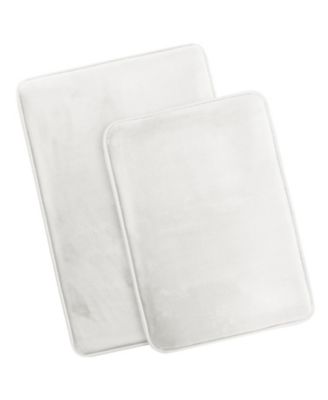 2 Piece Ultra Soft Non-Slip Plush Memory Foam Bath Rug Set - Small & Large