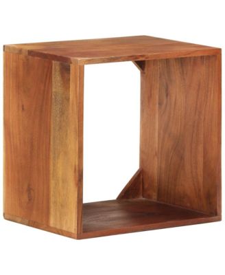 Wall Shelf 15.7"x11.8"x15.7" Solid Acacia Wood