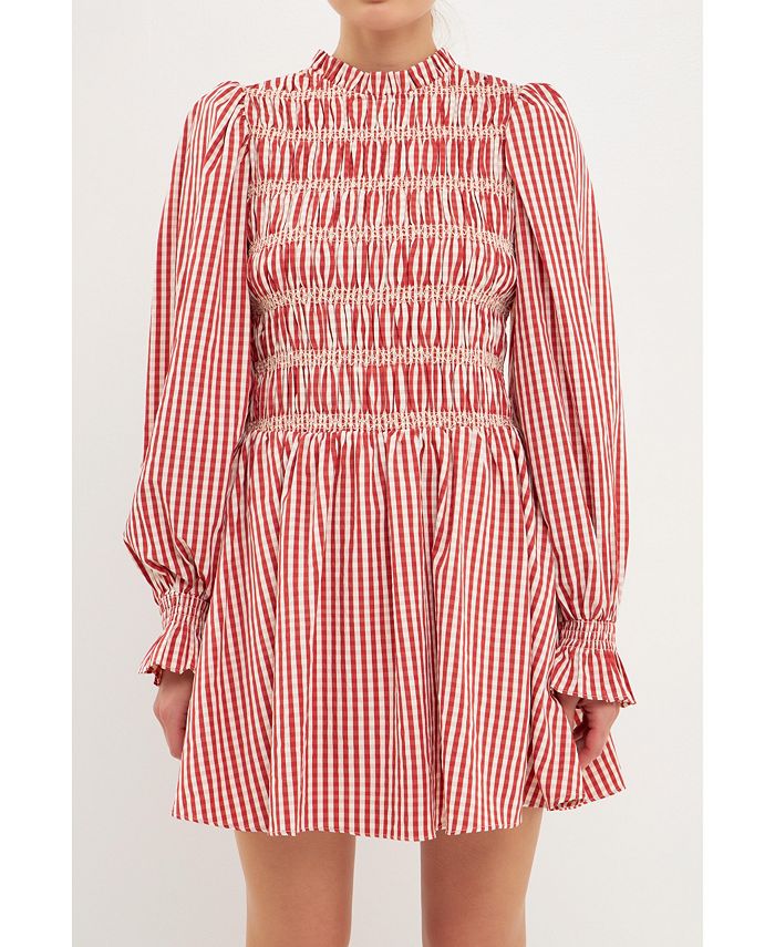 English Factory Women s Gingham Mini Dress Macy s
