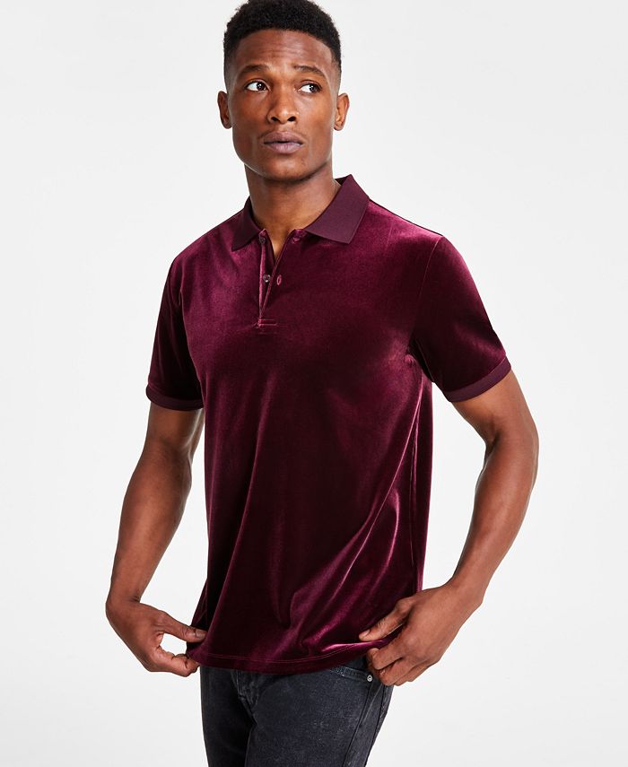 GUESS Men's Rio Liquid Velvet Short Sleeve Polo Shirt - Macy's