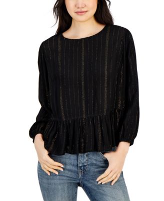 Tommy Hilfiger - Women's Tonal-Stripe Cutout-Back Top