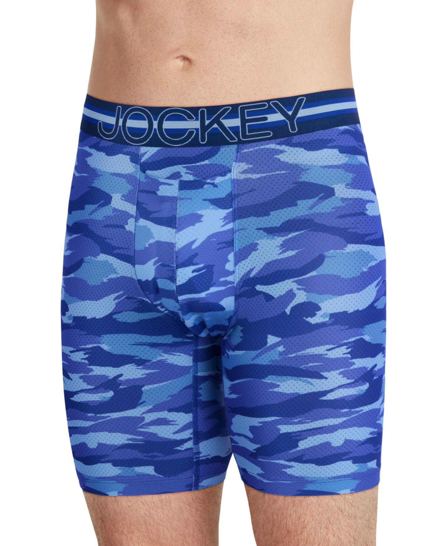 Мужские трусы Jockey Stability Pouch Stretch 9" Long Leg Boxer Brief - 3 Pack, цвет: Чёрный — фото 4
