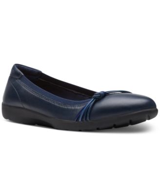 Clarks - Women's Meadow Rae Knot-Trim Comfort Flats