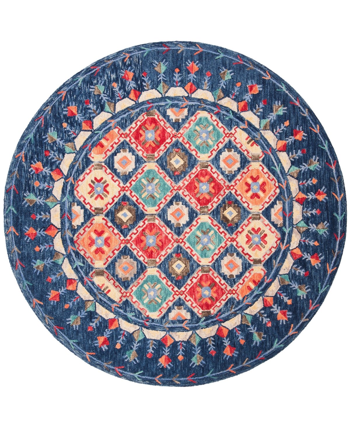 Safavieh Aurora APN515 9' x 9' Round Area Rug - Navy