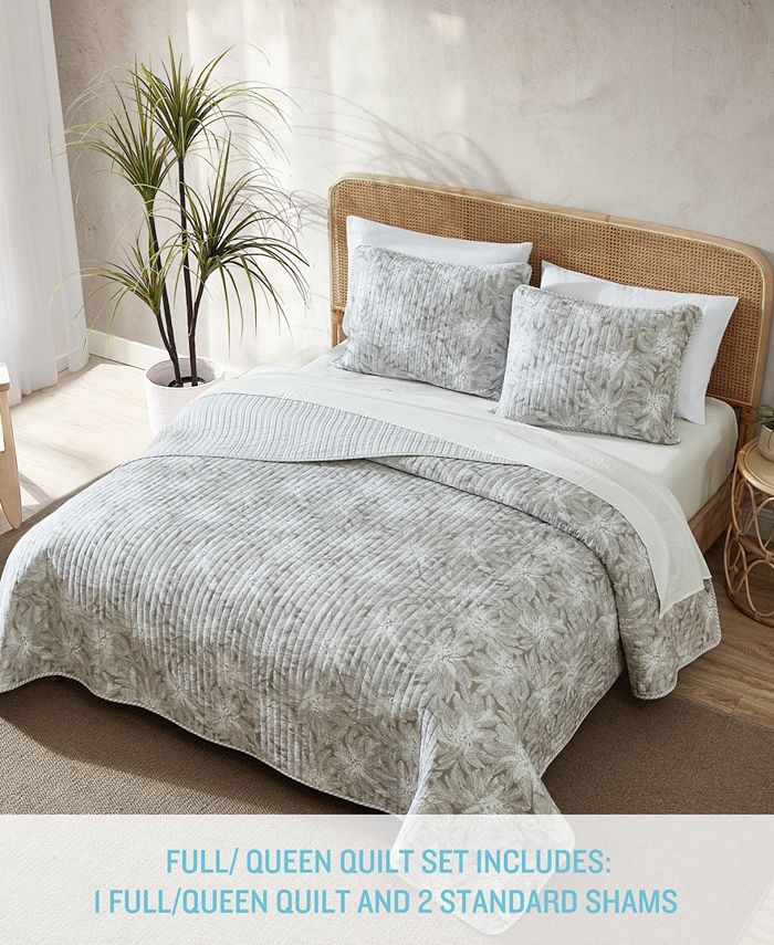 Tommy Bahama Home Makena Cotton Reversible 3 Piece Quilt Set, Full/Queen Macy's