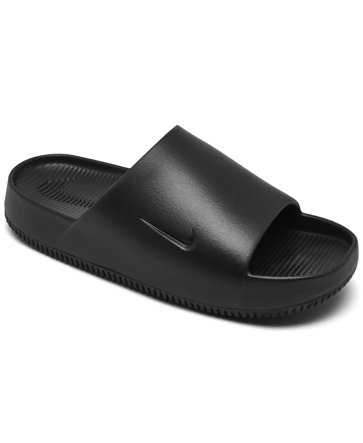 Nike Men's Calm Slide Sandals From Finish Line In Black