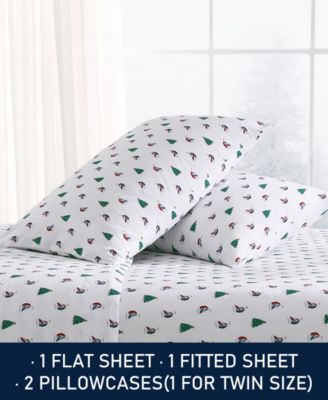 CLOSEOUT! Printed Flannel 4-Pc. Sheet Set, Queen