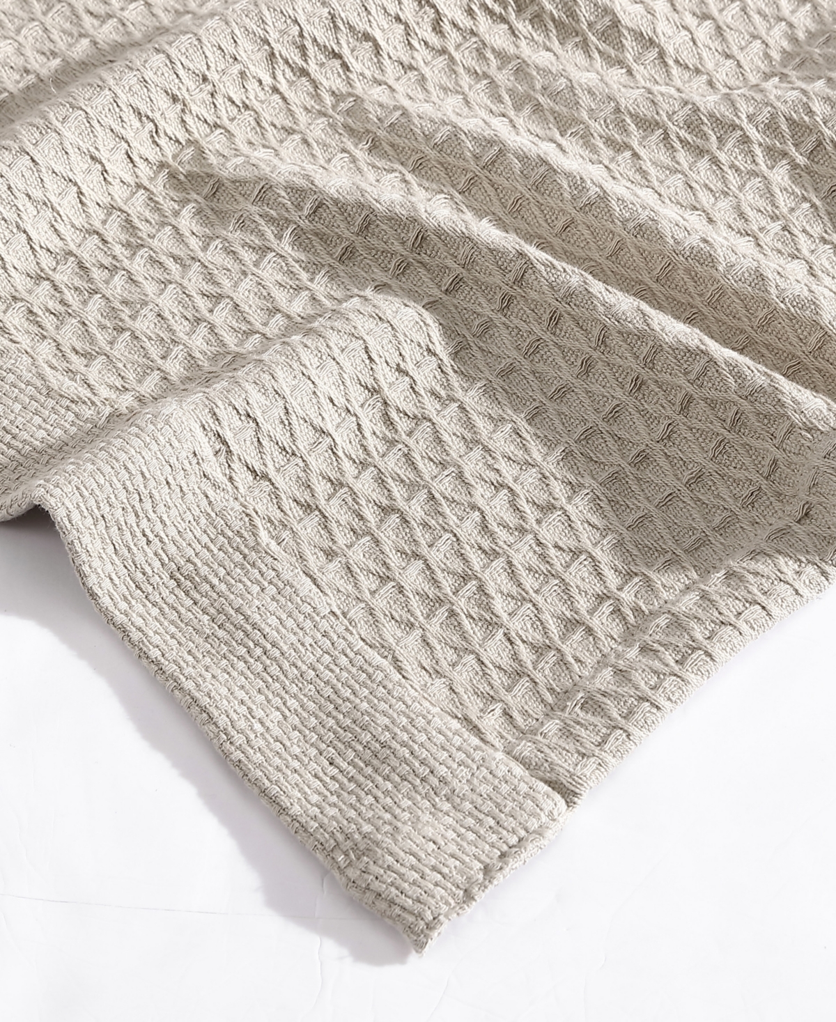 Closeout! Nautica Baird Solid Cotton Dobby Reversible Blanket