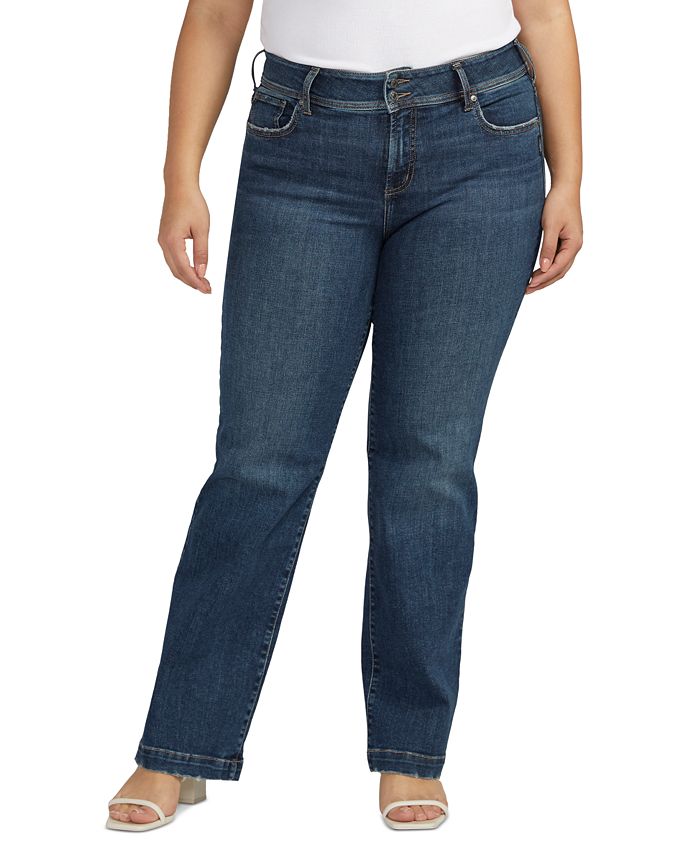 Silver Jeans Co. Plus Size Suki Curvy-Fit Mid-Rise Jeans - Macy's