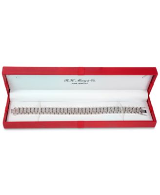 Men's Diamond Link Bracelet (1 ct. t.w.) in Sterling Silver & 14k Gold-Plate