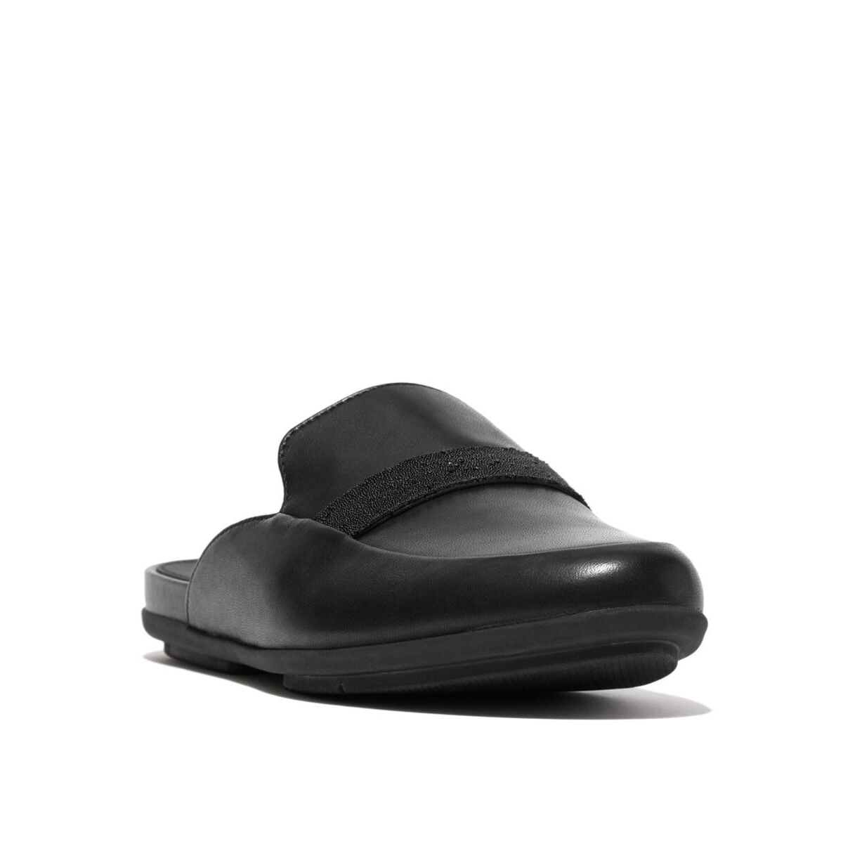 FitFlop Women s Gracie Opul Trim Leather Mules Minky Gray