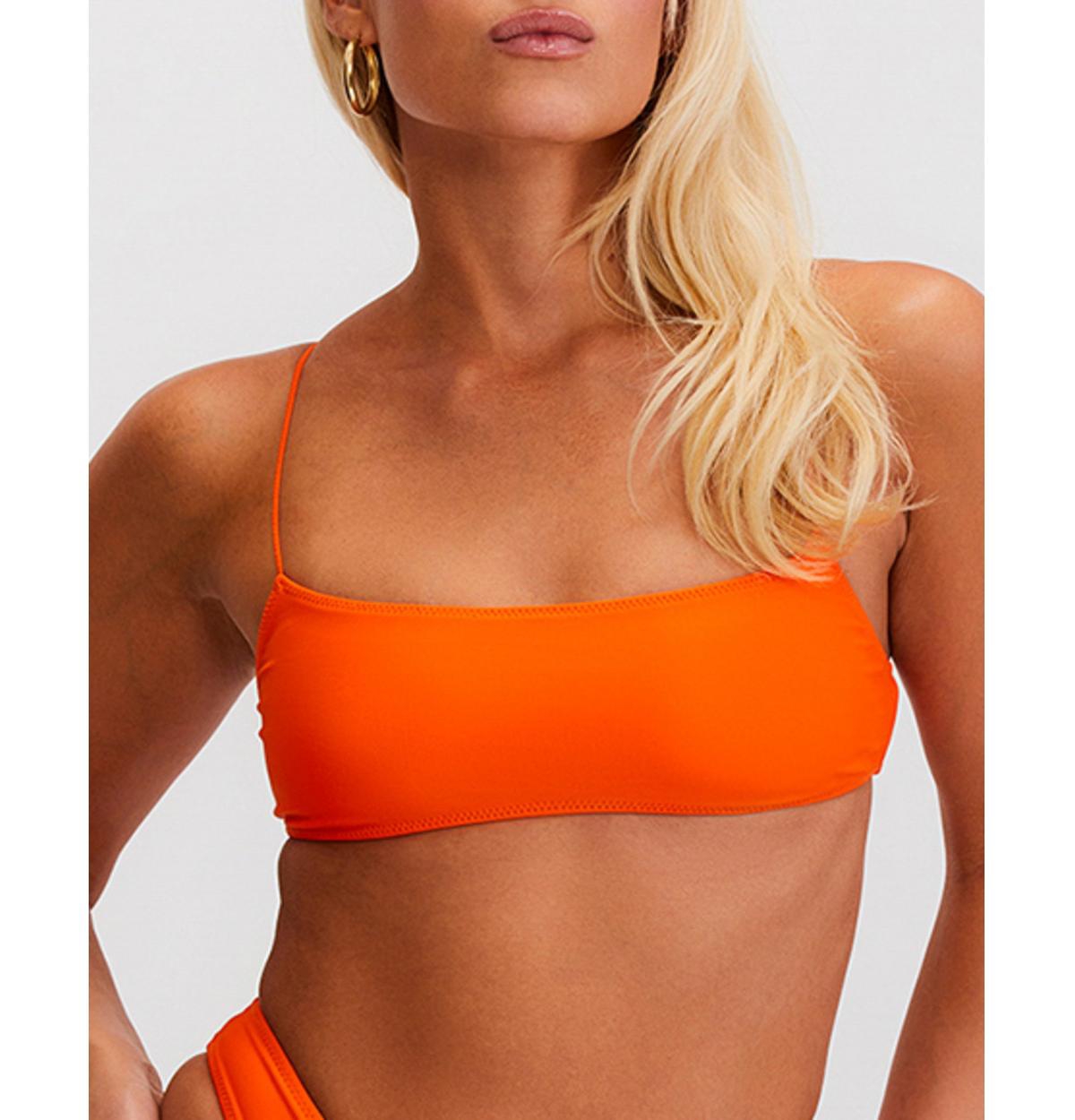 Sunkissed Le Sporty Bikini Top In Orange