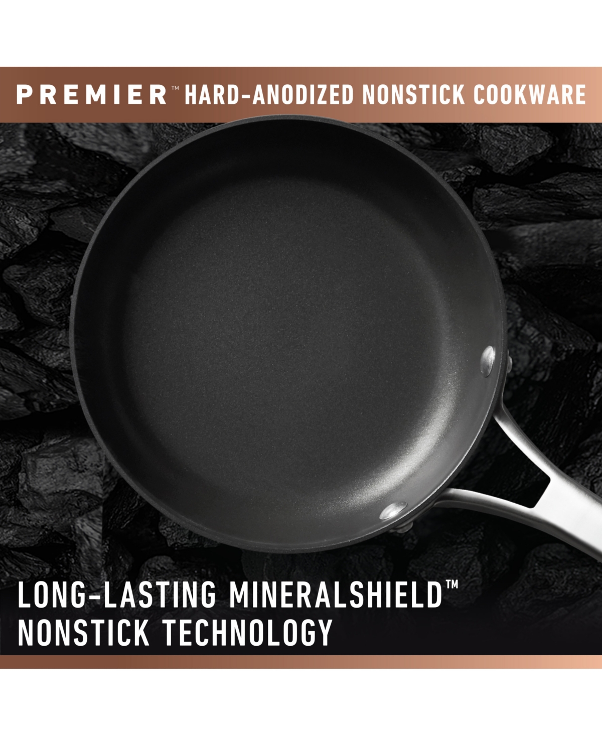 Shop Calphalon Premier Hard-anodized Nonstick 11" Square Griddle Pan In Black,stainless Steel