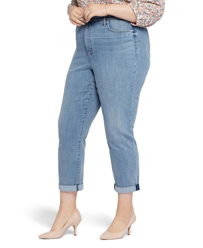 NYDJ Plus Size Margot Girlfriend Rolled Cuffs Jeans Macy's